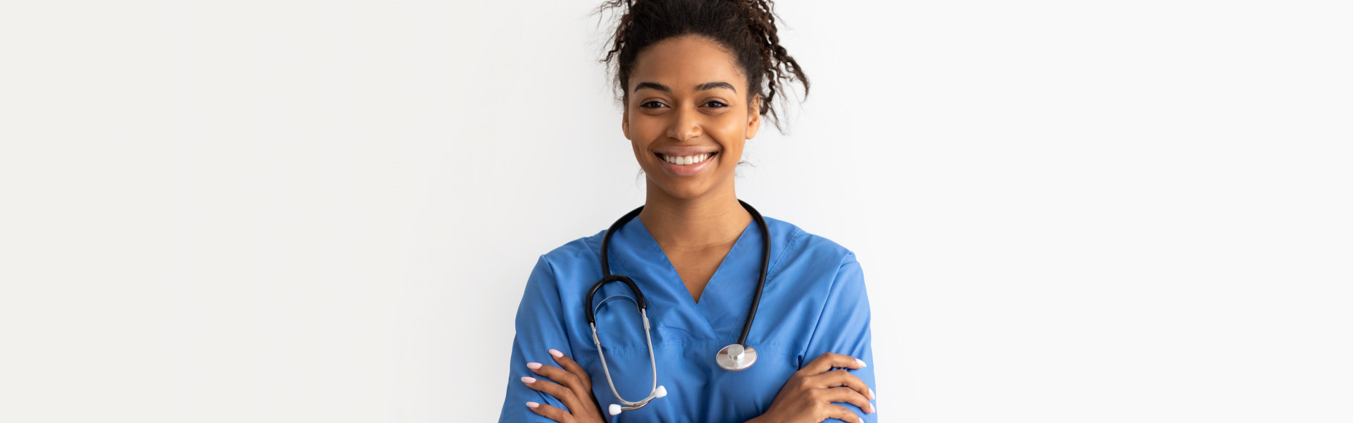 healthcare worker smiling